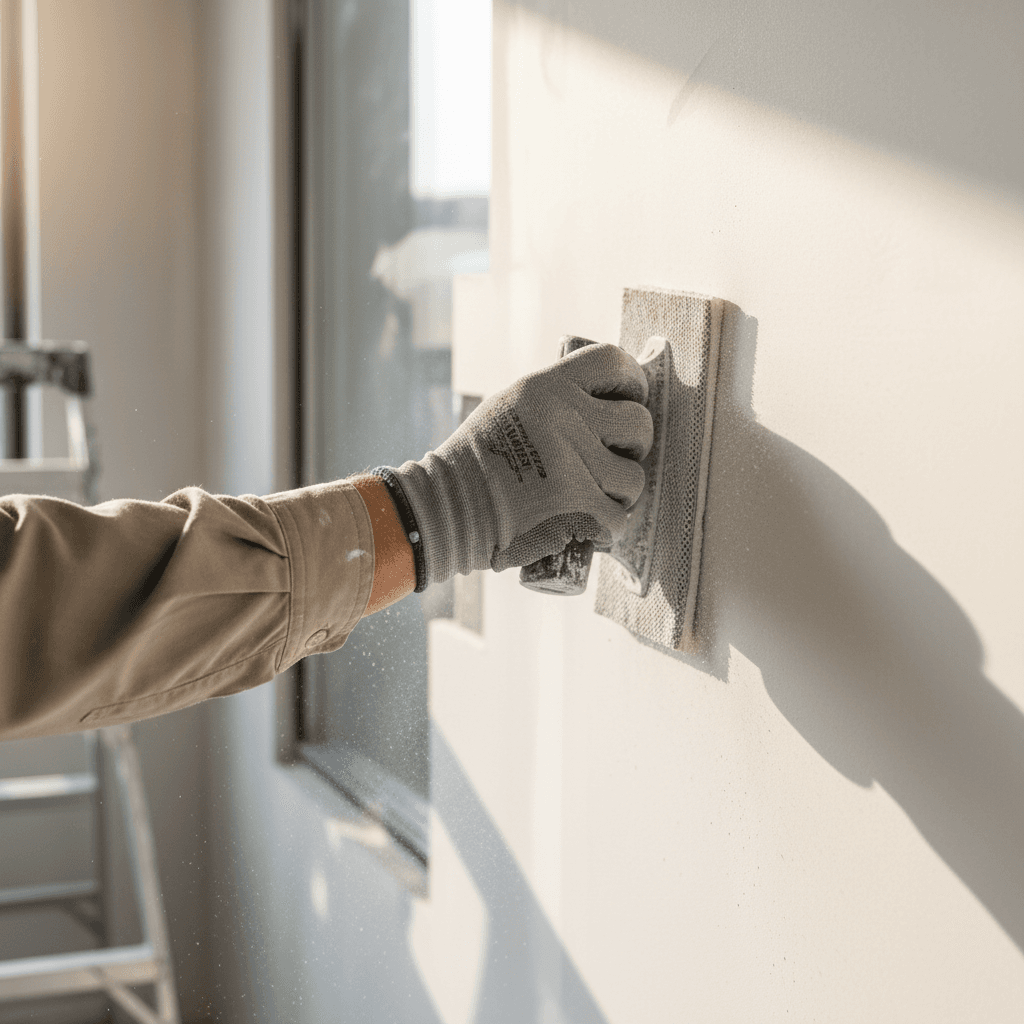 Drywall surface preparation and sanding