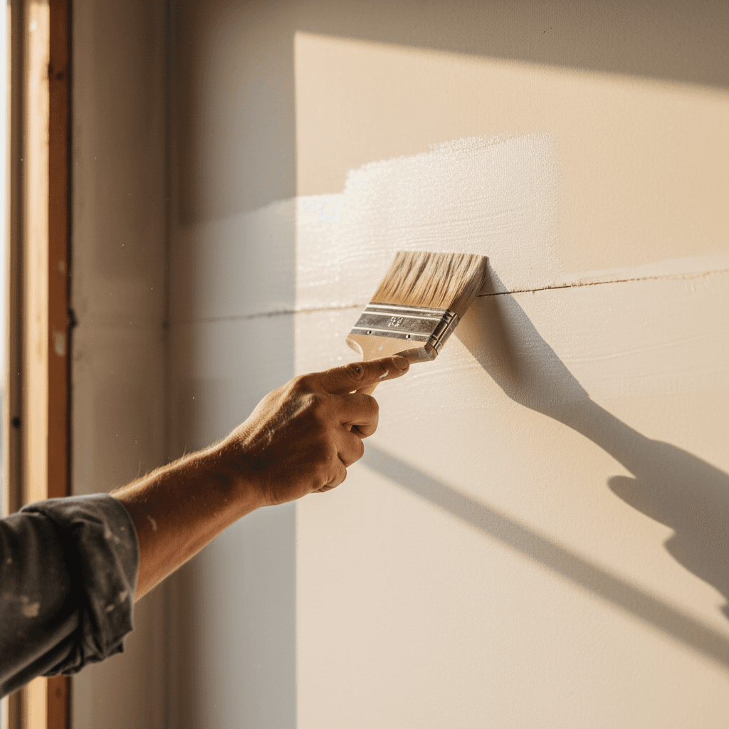 Interior finish painting on new drywall