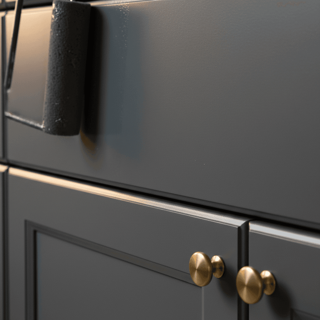 Cabinet painting with professional finish