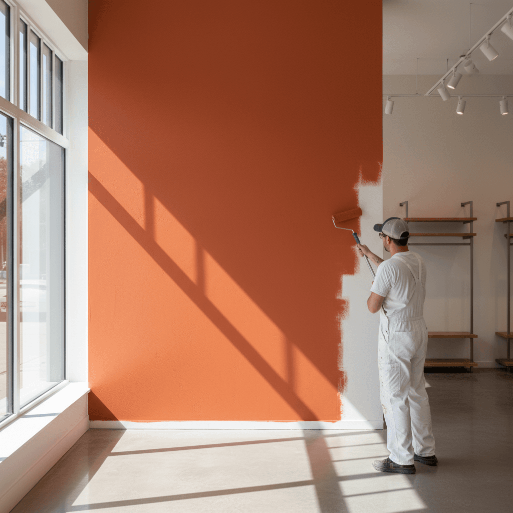 Retail space painting service